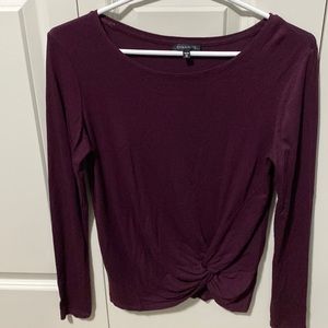 Purple Dress Top with Front Knot